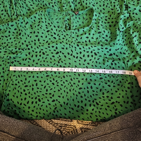 Nobody's Child Womens Animal Print Maxi Dress Green Black Size 8 - Picture 7 of 7